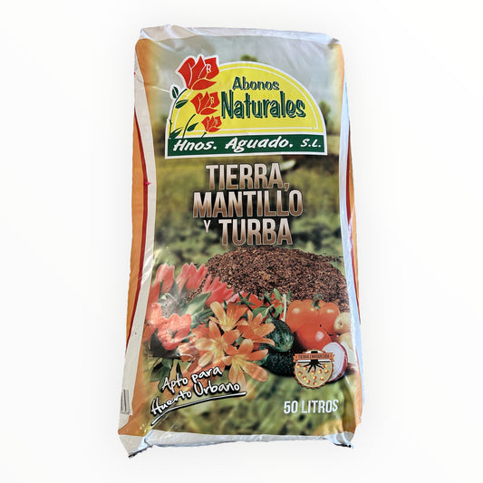 Tierra, mantillo y turba 50lt